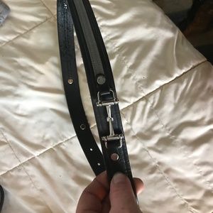 Tory snaffle bit leather belt